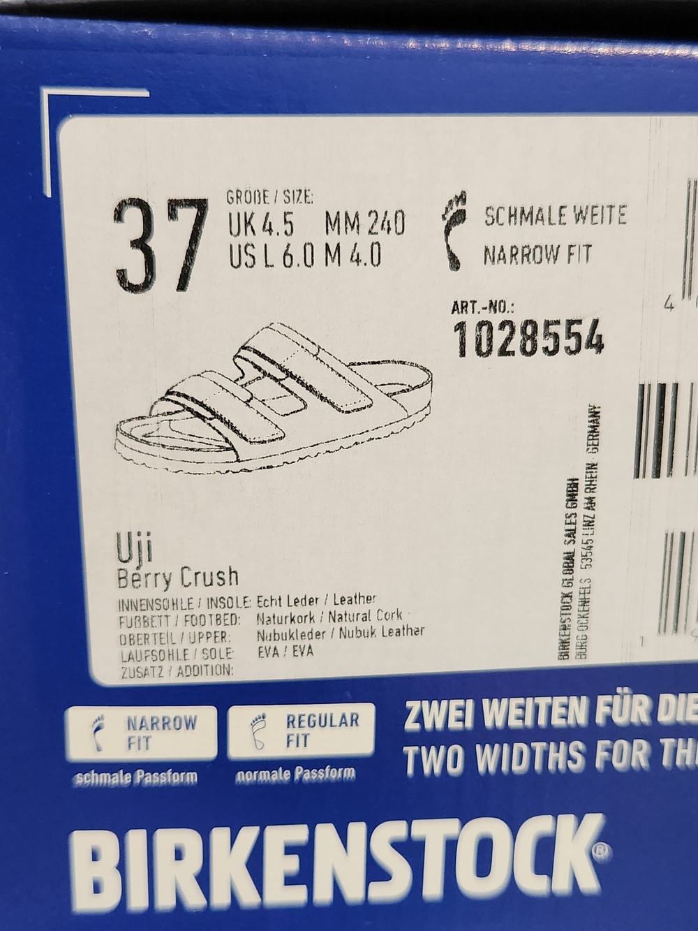 Birkenstock Uji Soft Footbed Sandals in Wine Sz 37 NIB - Picture 4 of 5